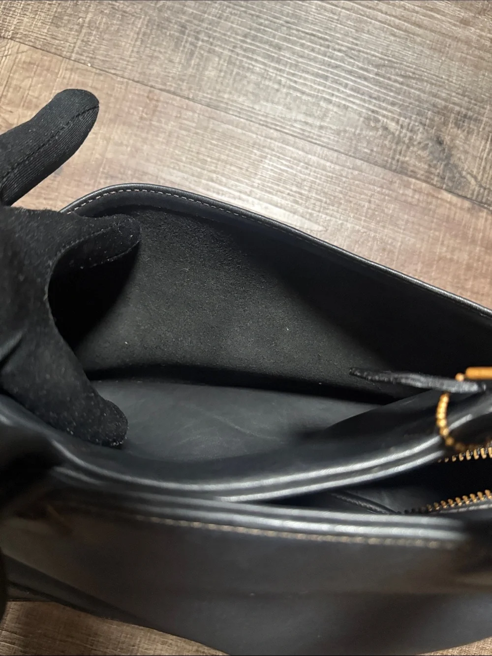 vintage black leather Coach Bleecker Satchel
